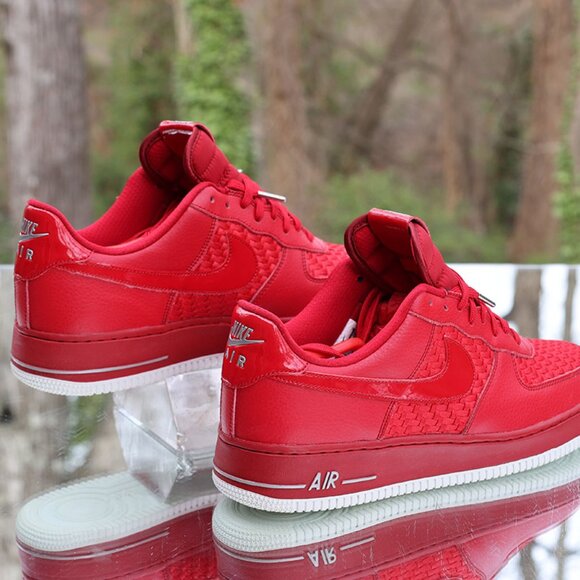 Nike Air Force 1 Low Woven Gym Red - Picture 12 of 14